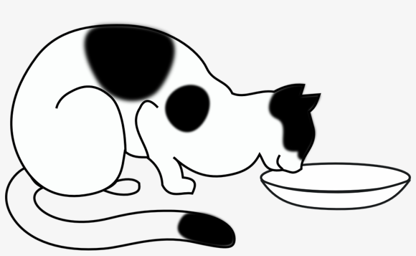 Black Cat Clipart Images - Draw A Cat Eating, transparent png
