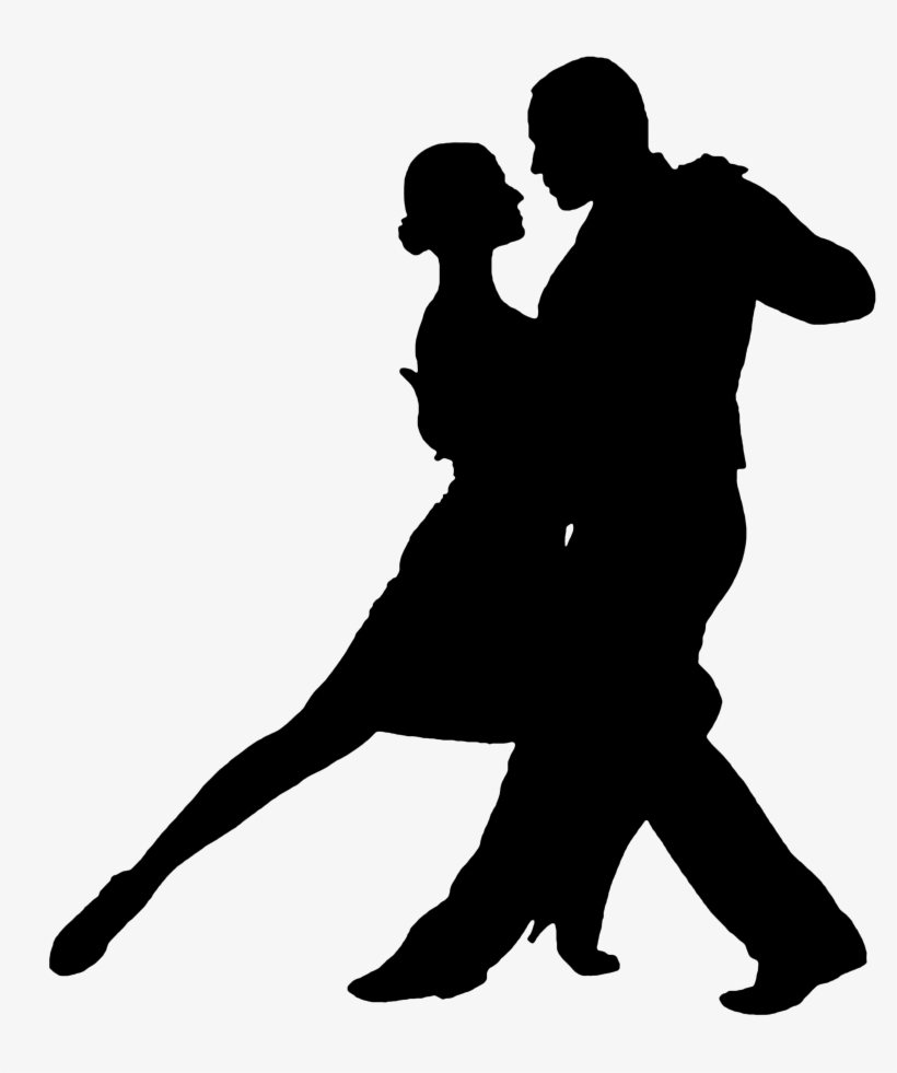 Silhouette Of Tango Dancers, transparent png