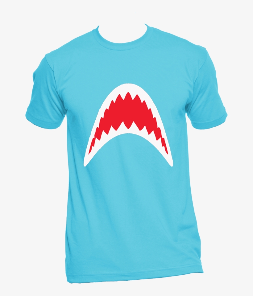 Shark Jaws Shirt Turquoise Aa2001 Original - Bike Pyle Unisex T-shirt, transparent png