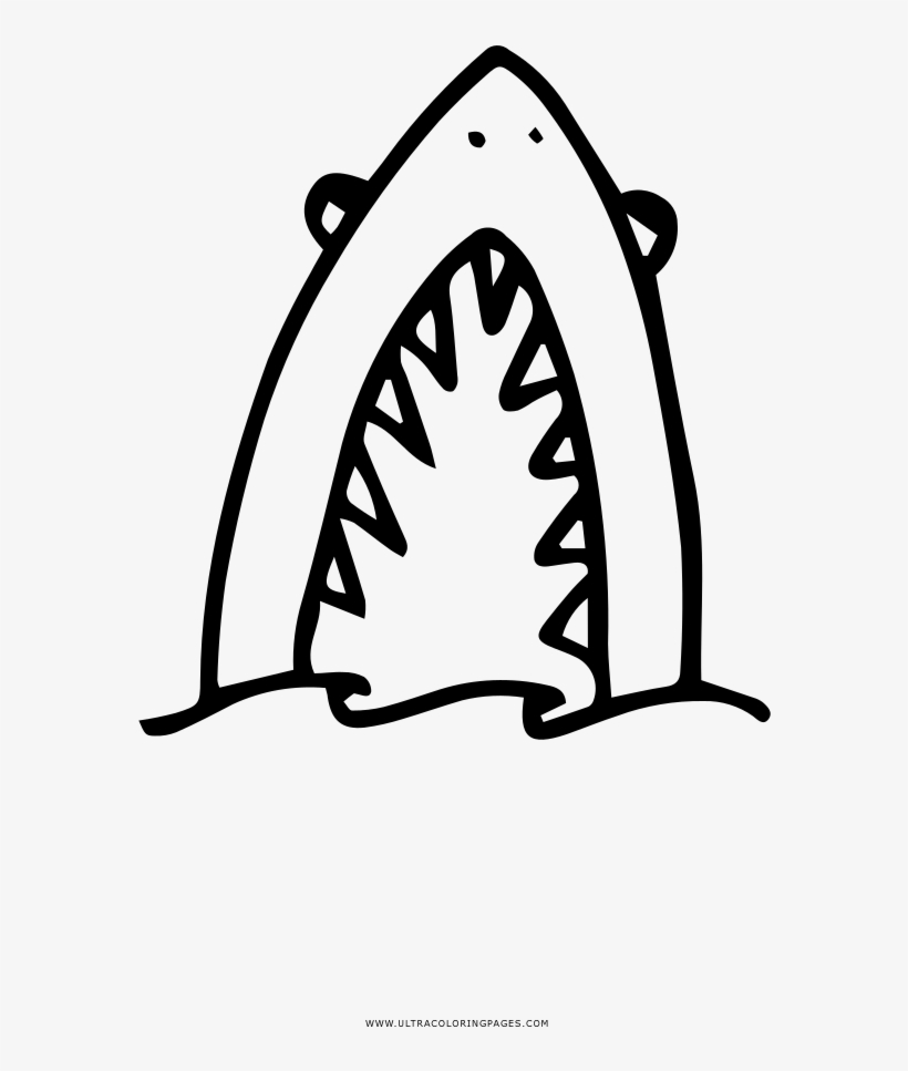 Shark Attack Coloring Page - Drawing, transparent png