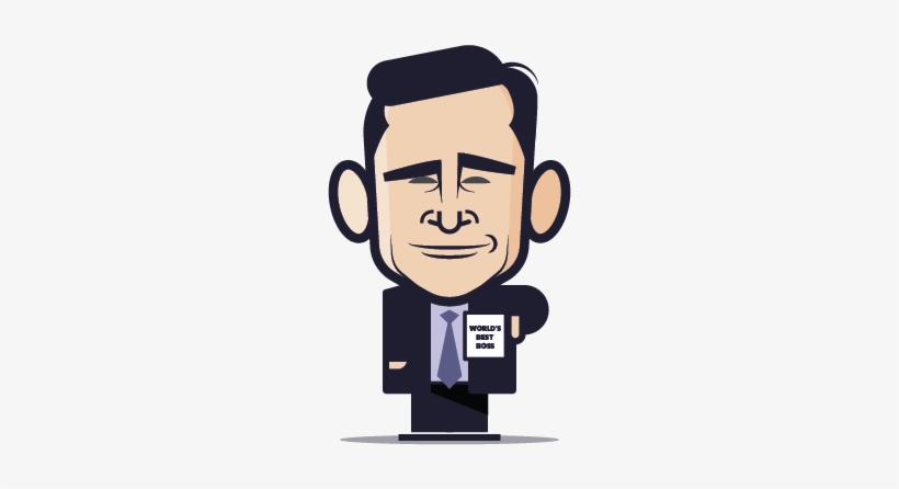 Loogmoji Of Michael Scott - Cartoon Michael Scott, transparent png