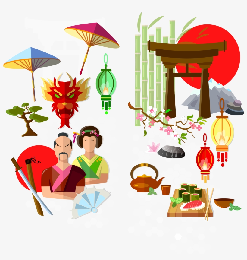 Culture Of Clip Art Flat Figures Transprent - Japan Culture, transparent png