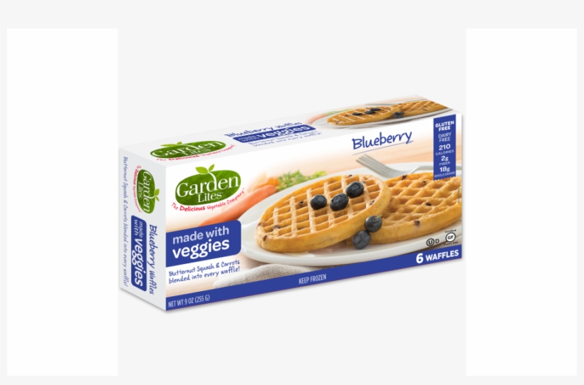 Garden Lites Waffles - Garden Lites Blueberry Waffles, transparent png