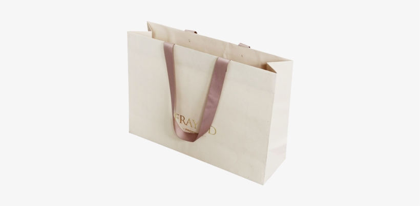 Luxury Art Paper Bag With Inset Ribbon Handle - Paper, transparent png