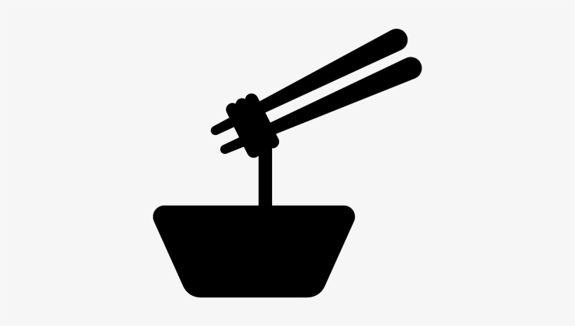 Bowl Of Ramen With Chopsticks Vector - Bowl Of Ramen Logo, transparent png