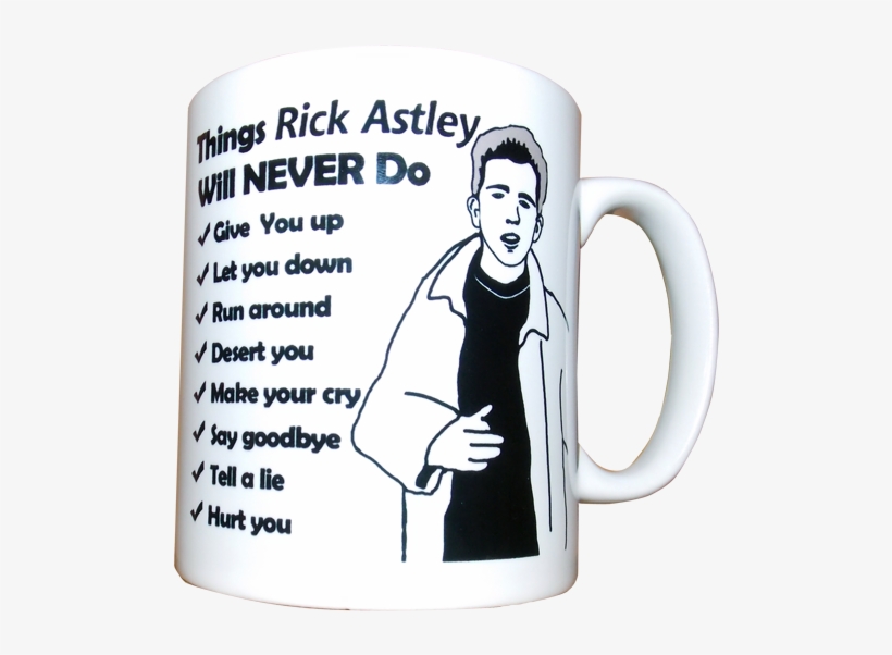 The Ever Popular Rick Astley Mug From Character Shop - Coffee Cup, transparent png