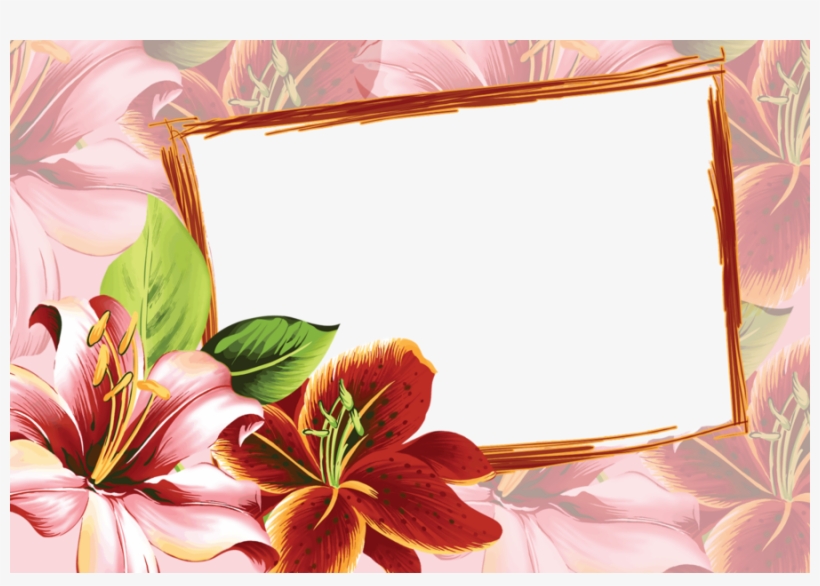 Coloring For Kids [book] Clipart Flower Picture Frames - Flowers Frames In Png, transparent png