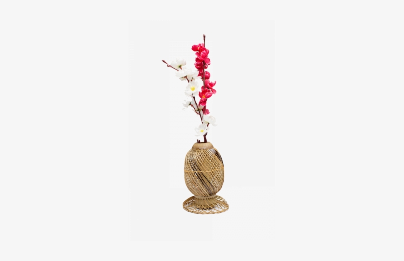 Handmade Cane Flower Vase - Flower Vase, transparent png