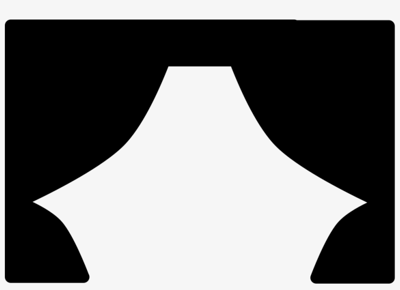 Museum Curtains Like Theather Scenery Silhouette Comments - Curtains Silhouette Png, transparent png
