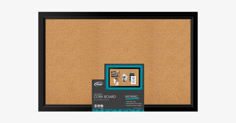 Home/cork/non-magnetic - Board Dudes Wood Framed Cork Board - Quantity, transparent png