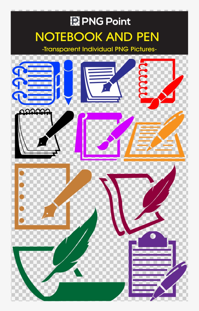 Silhouette Images, Icons And Clip Arts Of Note Book, transparent png