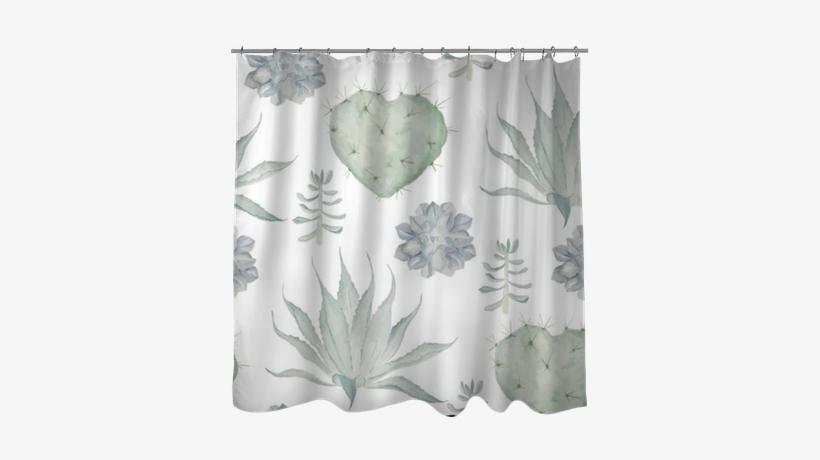 Watercolor Cactus Print - Window Valance, transparent png