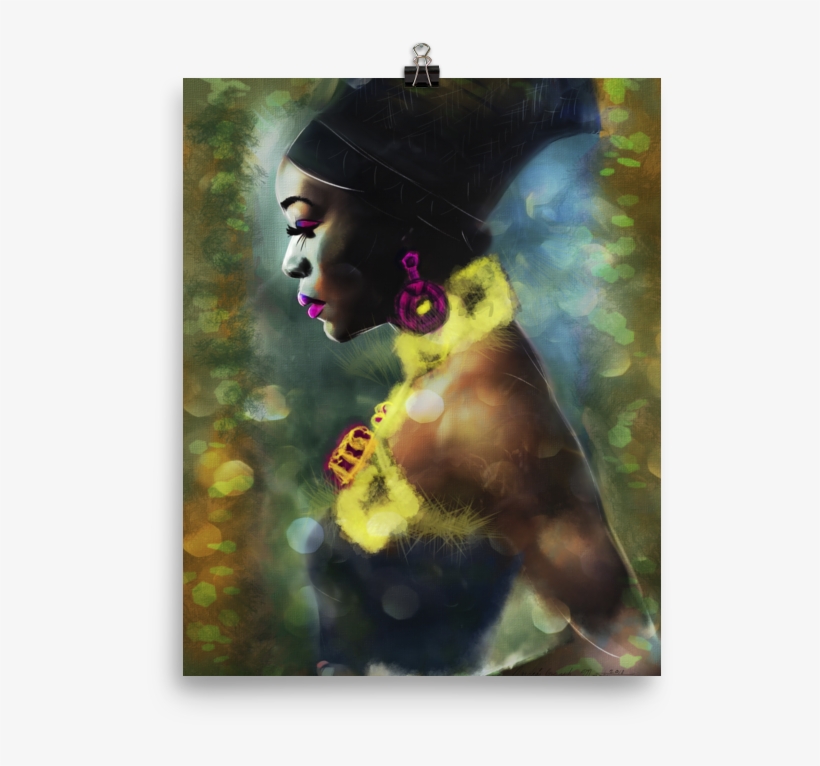 Pretty Black Girl - Painting, transparent png