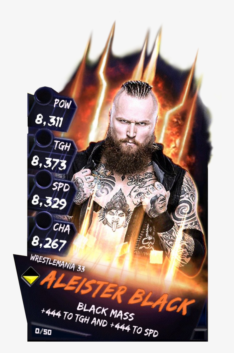 Supercard Aleisterblack S3 14 Wrestlemania33 Fusion - Aleister Black Wwe Supercard, transparent png