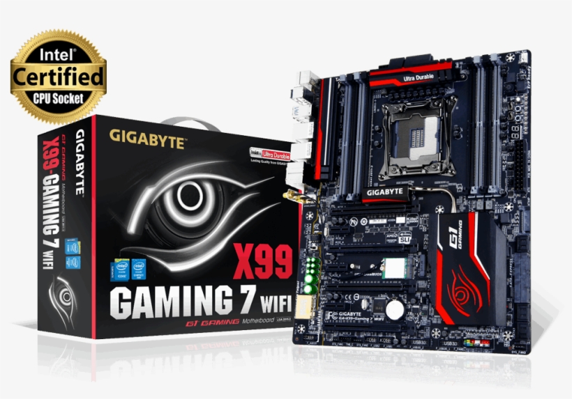 Ga X99 Gaming 7 Wifi - Giga-byte Ga-x99-gaming7 Wifi S2011v3 X99, transparent png