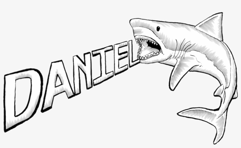 You Can Edit This Great White Shark Drawing Com Free - Cool Drawings Of Sharks, transparent png