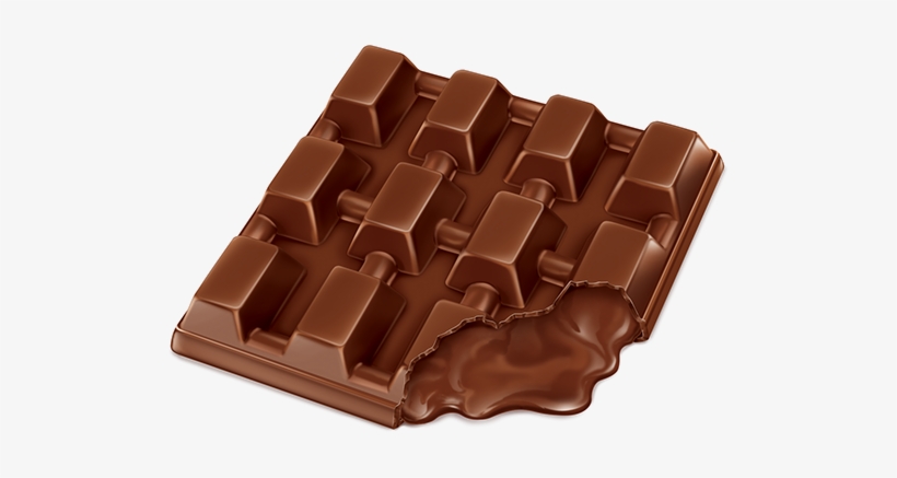 Illustration Of Tablet Chocolate Filled Liquid Chocolate - Chocolate Illustration Transparent, transparent png