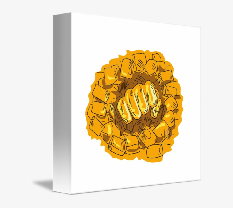 Drawing Bricks Breaking Wall - Drawing, transparent png