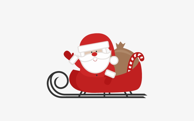 Png Free Download Cute At Getdrawings Com Free For - Cute Santa And Sleigh, transparent png