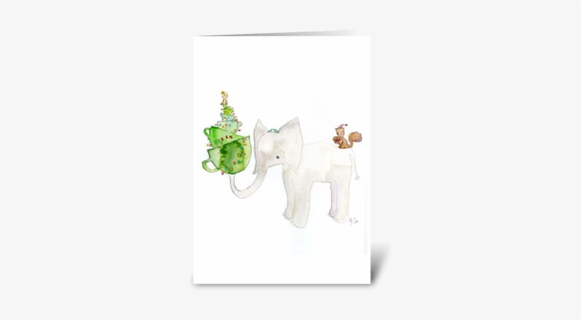 White Elephant Holiday Card Greeting Card - Holiday, transparent png