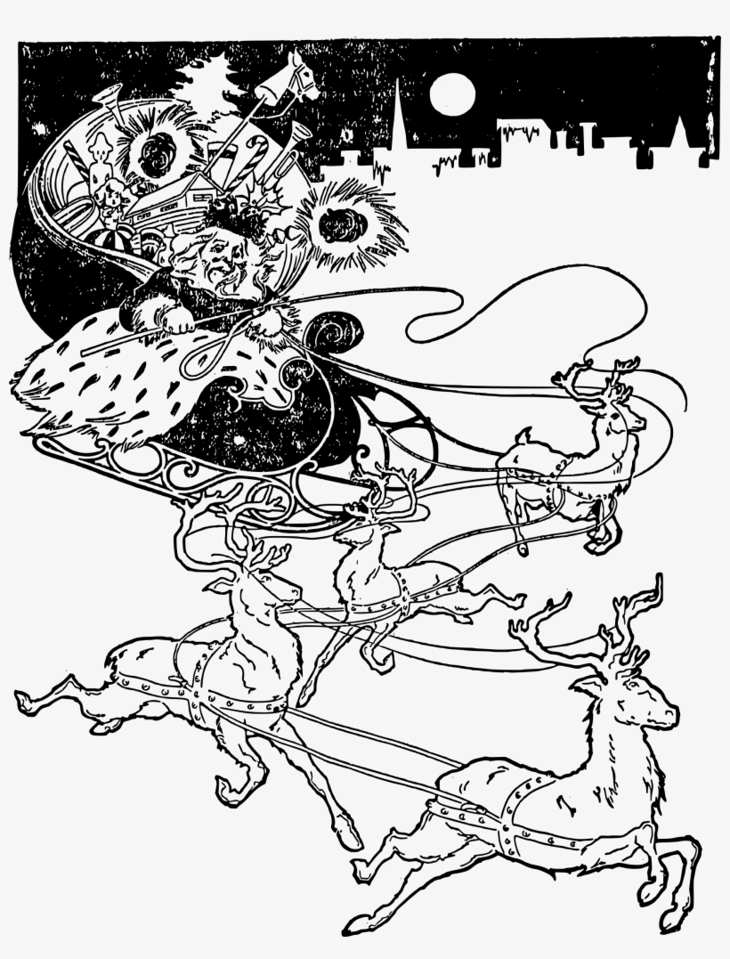 This Free Icons Png Design Of Classic Santa Sleigh, transparent png