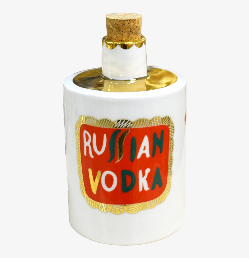 Gilded Porcelain Russian Vodka Decanter - Label, transparent png