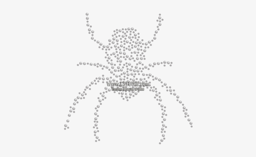 Black Widow Spider Crystal Iron On Rhinestone Motif - Insect, transparent png