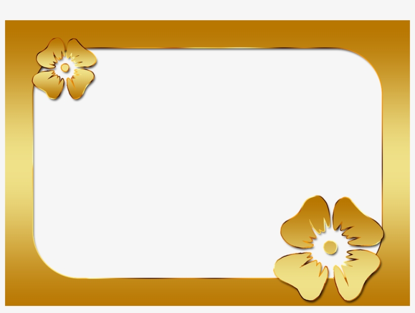 Gold Flower Frame Png Photo - กรอบ รูป สี ทอง ดอกไม้, transparent png
