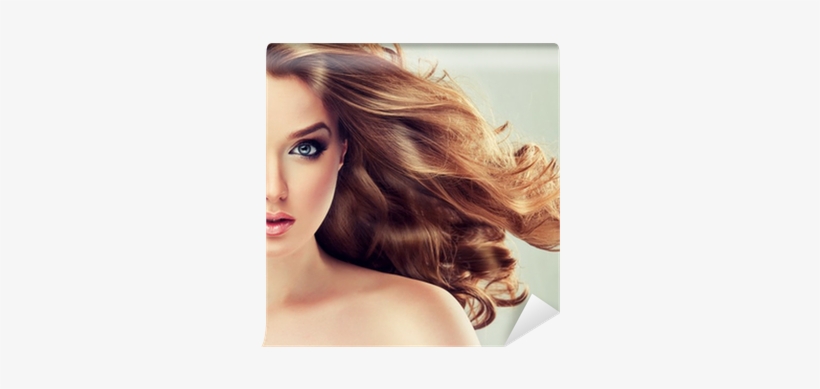 Beautiful Model Blond With Curly Hair Wall Mural • - Beauty Woman Salon, transparent png