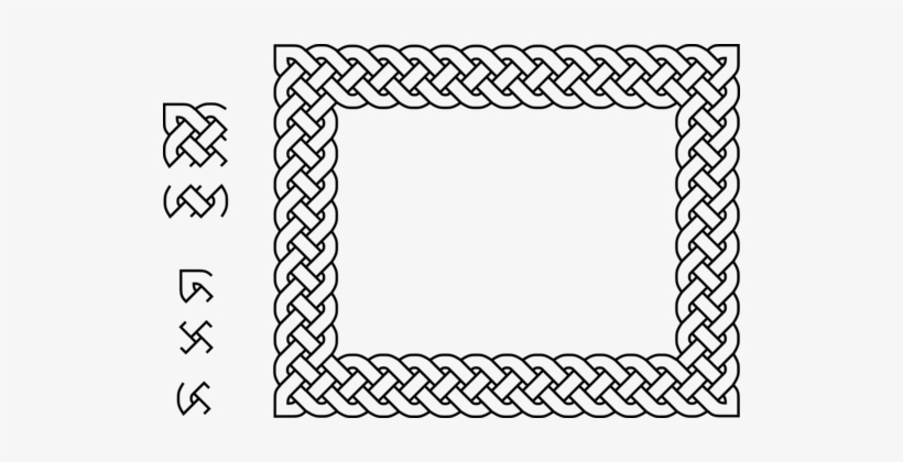 Celtic Knot Braid Islamic Interlace Patterns Rectangle - Borders Clipart Celtic Knot, transparent png