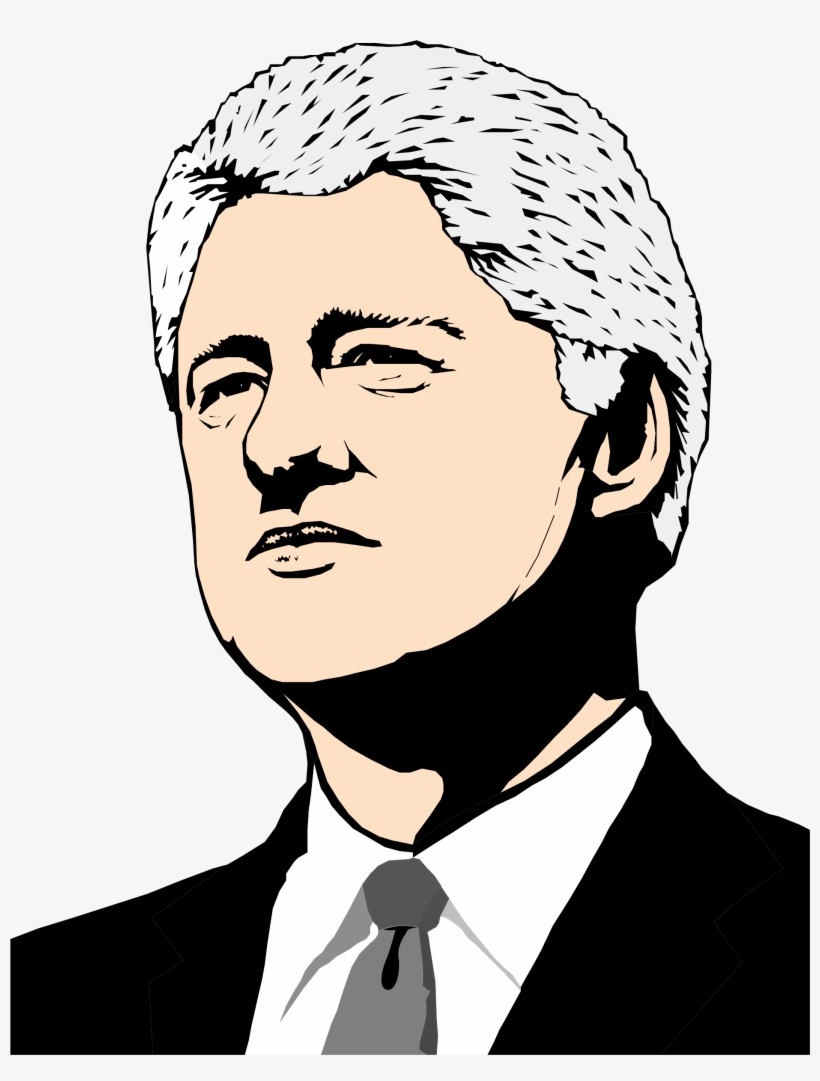 Big Image - Cartoon Of Bill Clinton, transparent png