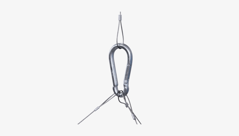 Once The Steel Rope Is Mounted To The Frame, Attach - Carabiner, transparent png