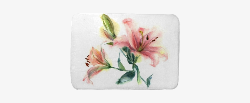 Watercolor Painting Of Flowers - Lirio Y Flores Acuarela, transparent png