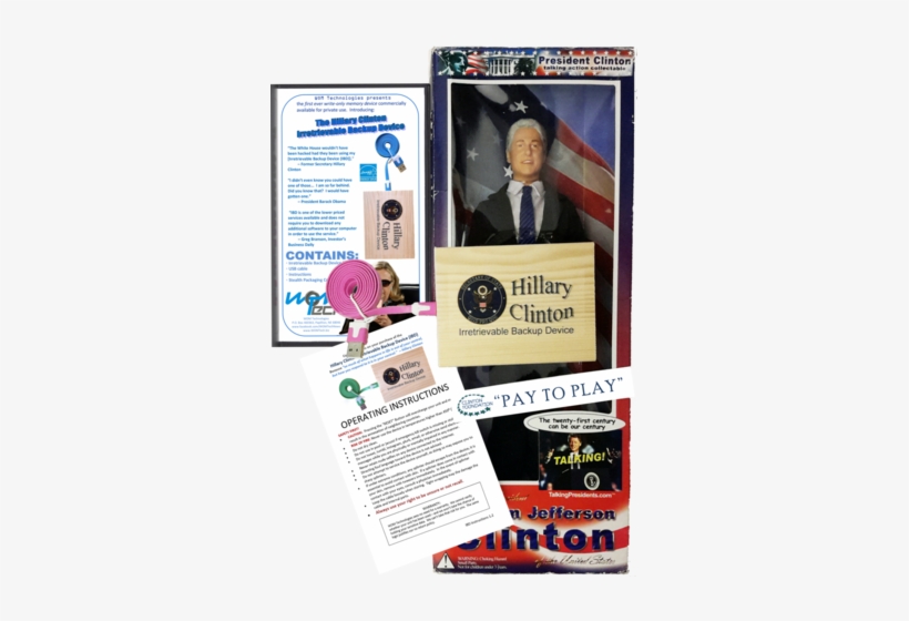 #42 Hillary Clinton Ibd With 12" Talking Bill Clinton - Hillary Clinton, transparent png