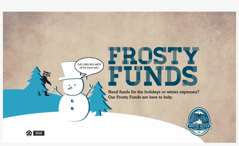 Frosty Funds Banner - White River Credit Union, transparent png