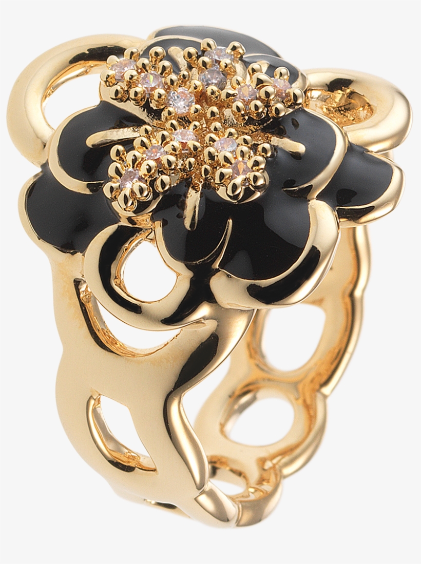 Traviata Gold Flower Ring - Pre-engagement Ring, transparent png