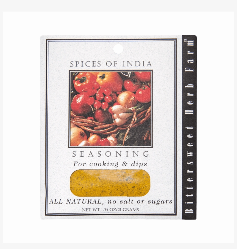 Spices Of India Seasoning Packet - Bittersweet Herb Farm Zesty Garlic Dip Mix, transparent png