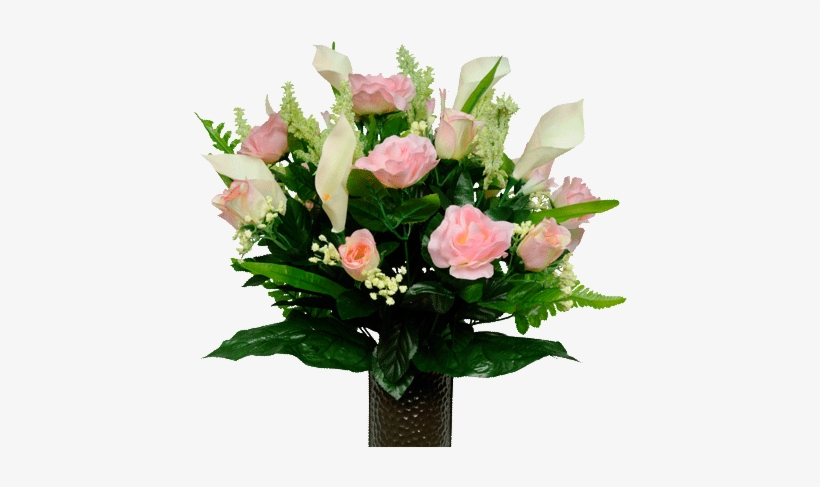 Px, File Size - Ruby's Silk Flowers Pink Rose And Calla Lily Mix Artificial, transparent png