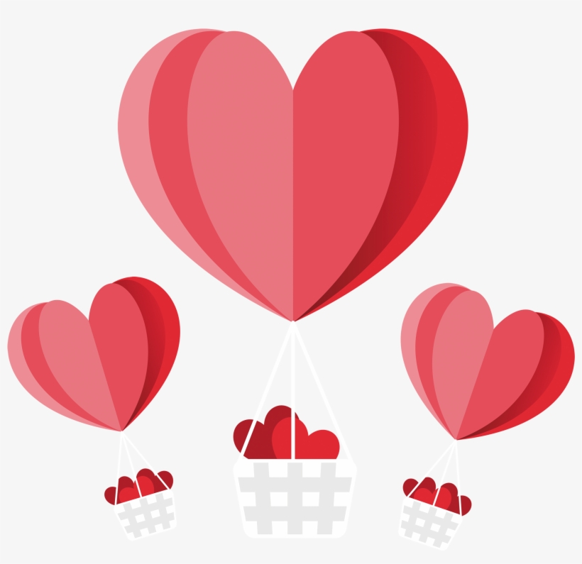Hand Drawn Cartoon Red Balloon Decoration Vector - 可愛 熱 氣球 顏色, transparent png