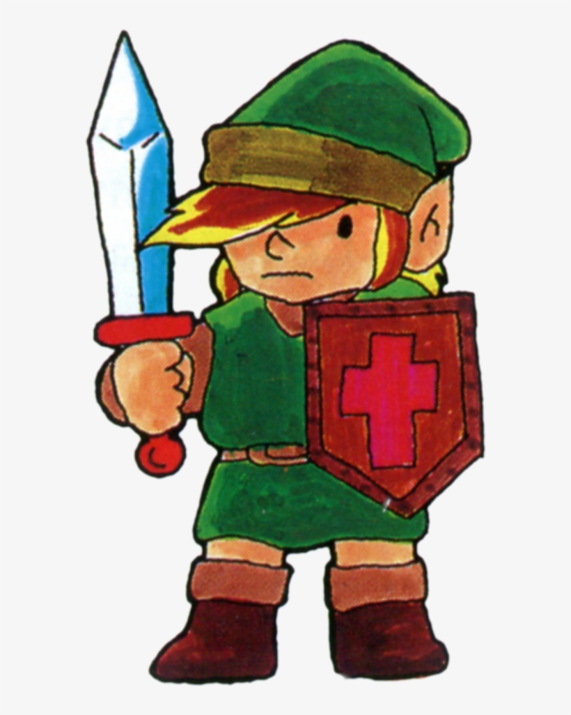 Link Holding His Sword - Zelda 1 Link, transparent png