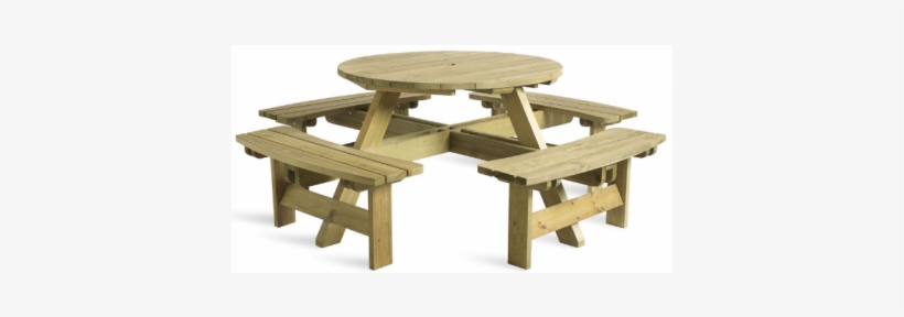 Complete 8 Seat Round Picnic Table - Round Picnic Table Png, transparent png