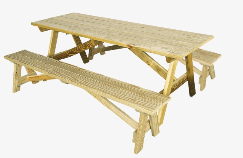 6 Foot 6 Inch Picnic Table - Classic Rectangle Picnic Table /w Benches Woodworking, transparent png