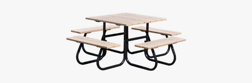 Four Sided Picnic Table, transparent png