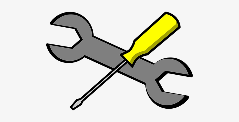 Tools Spanner Screw-driver Wrench Handyman - Screwdriver And Wrench Clipart, transparent png