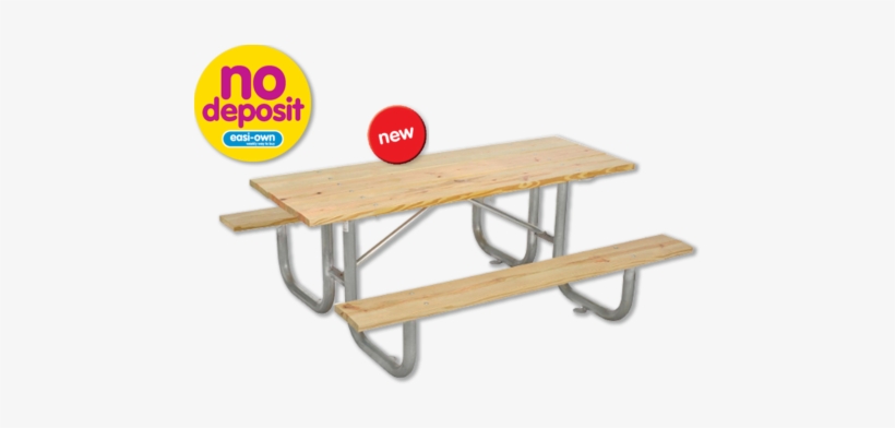 Picnic Table Wooden 6 Seater - Picnic Table, transparent png