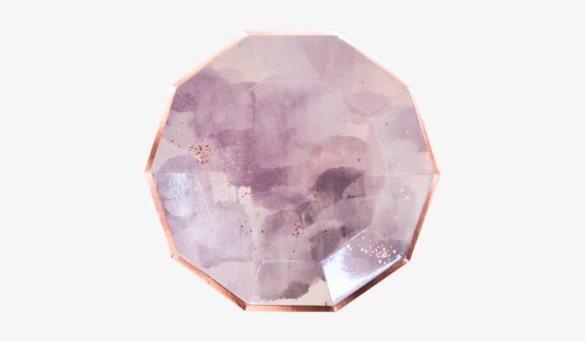 Amethyst-light Purple Watercolor Large Paper Plates - Light Amethyst, transparent png