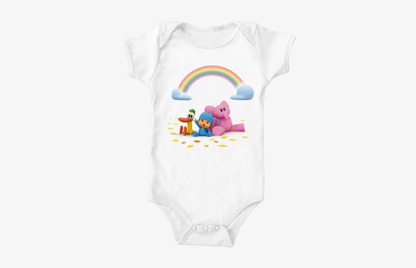 Pocoyo Pato And Elly Under The Rainbow Cotton One-piece - Star Wars Baby Onesie, transparent png