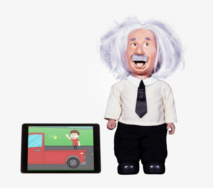 “hello I Am Professor Einstein I Have Inherited The - Hanson Robotics Professor Einstein Wifi Enabled Talking, transparent png