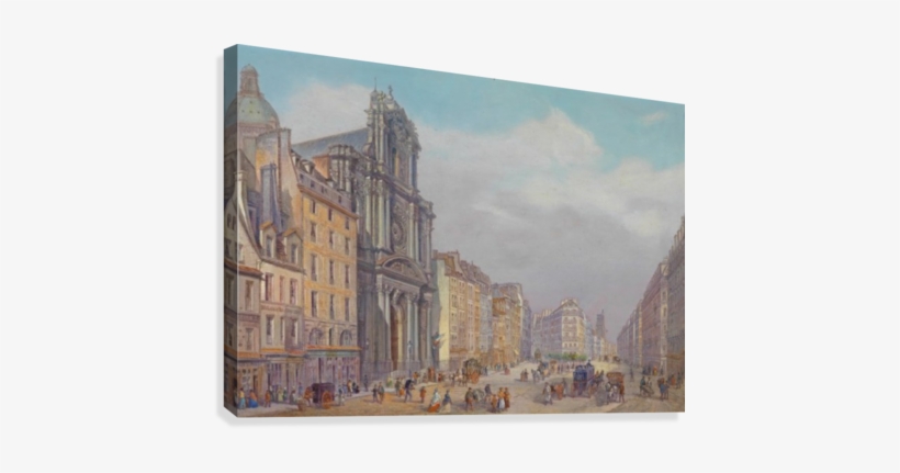 View Of Rue Saint-antoine, Paris Canvas Print - Saint Antoine Paris, transparent png