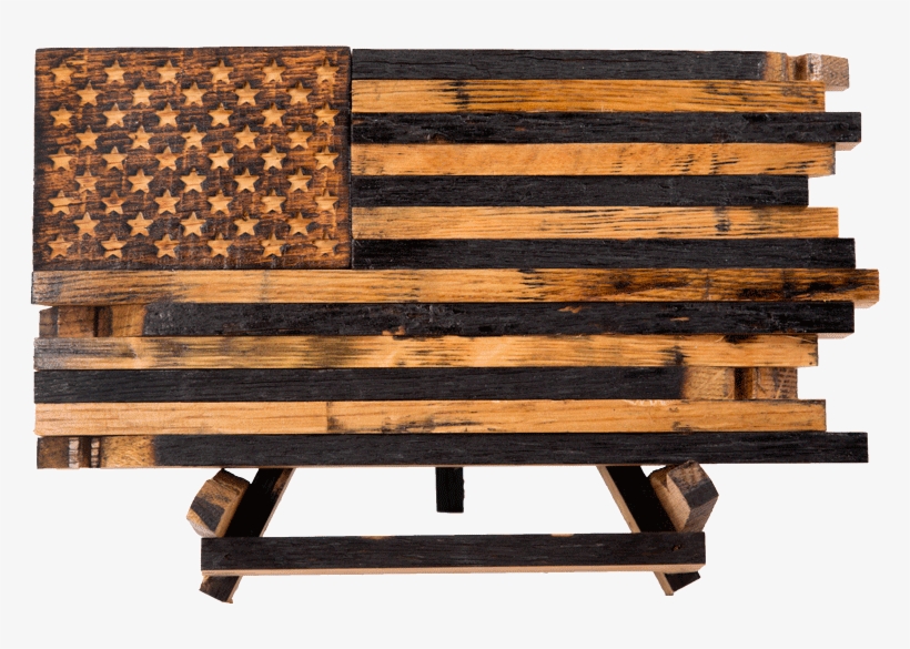 The Classic Cask - Wooden American Flag, transparent png